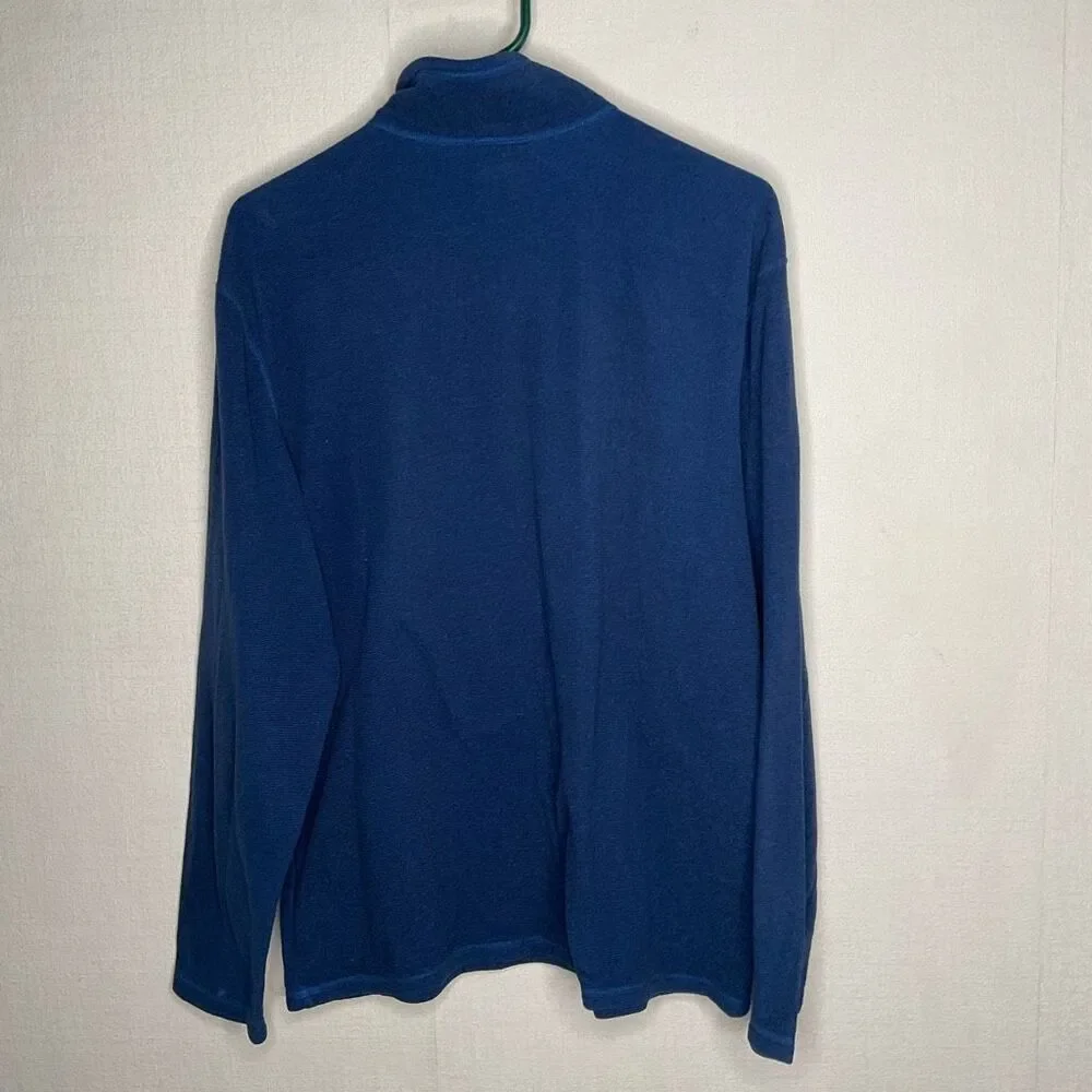 Vintage North Face Sweater Men Large Pullover Made In USA 1/2 Zip Mock Neck Knit